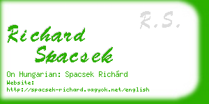richard spacsek business card