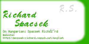 richard spacsek business card